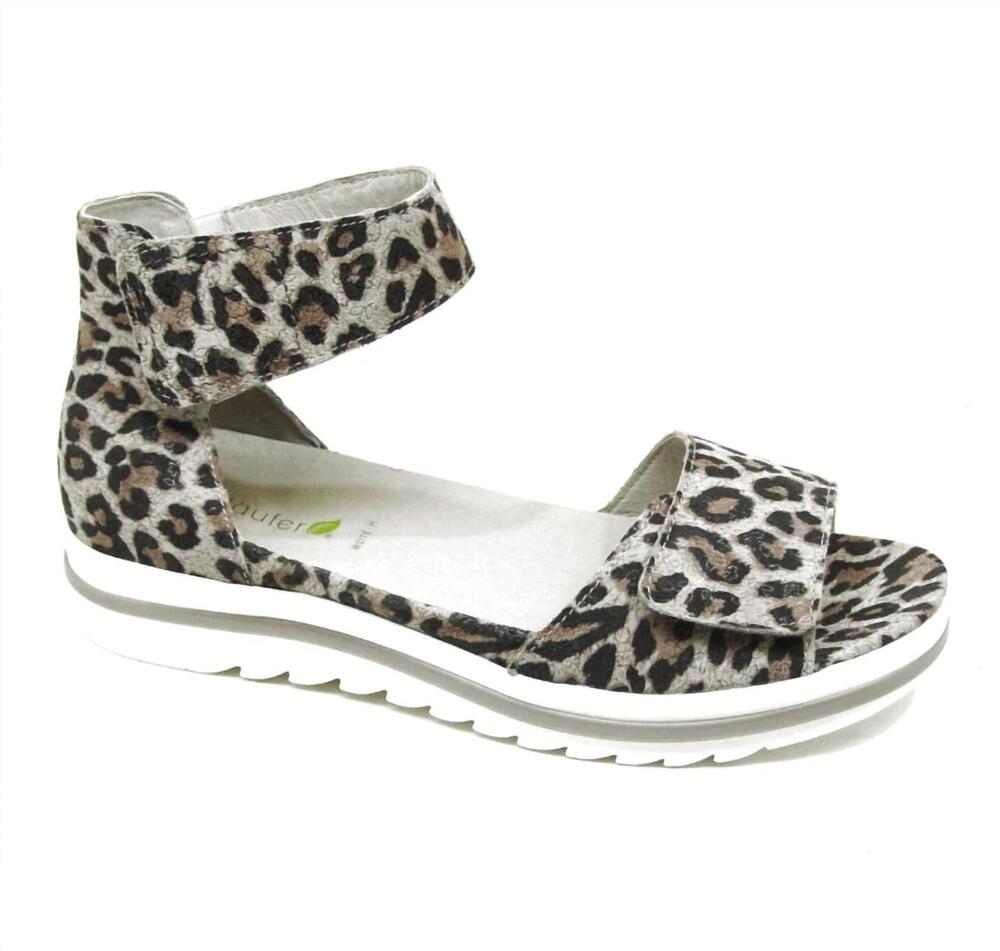 NEW WALDLAUFER women's marigold sandal in leopard